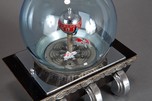 Art Deco Japanese ”Fishbowl” Clock with Swimming Goldfish